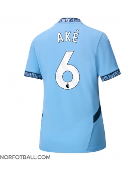 Billige Fotballdrakt Manchester City Nathan Ake #6 Replika Hjemmedrakt Dame 2024-25 Kortermet